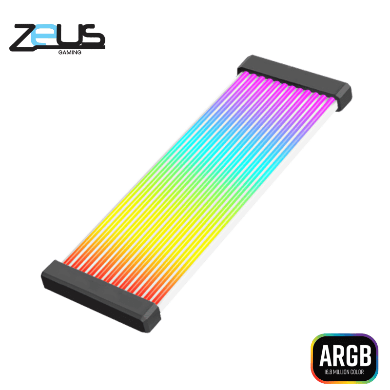 كيبل Zeus ZX-Series ممدد طاقة ARGB 235cm أسود - 1