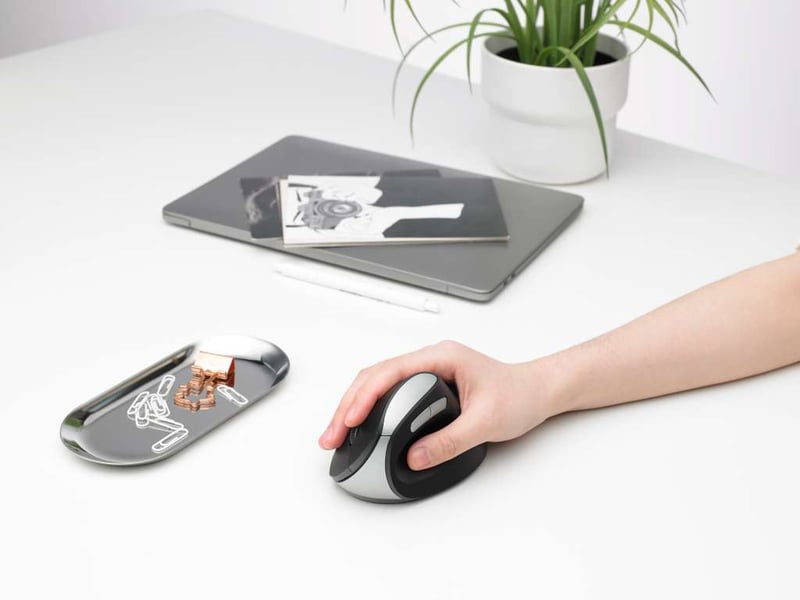ماوس Rapoo EV250 1600 DPI 2.4GHz Wireless عمودي أسود - 3
