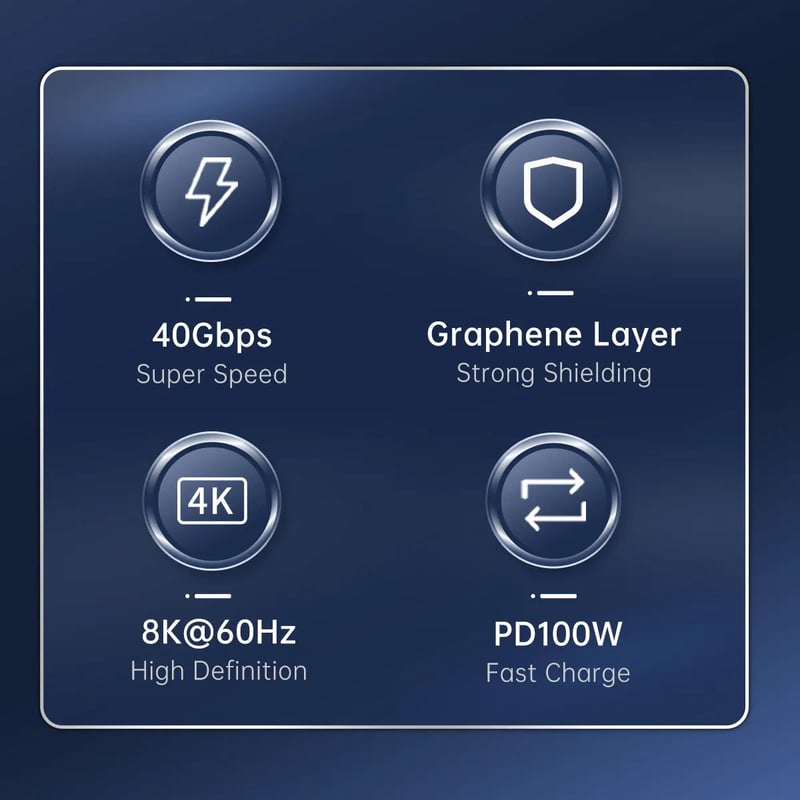 كيبل Orico USB-C إلى USB-C 40Gbps 1.5m أسود - 4