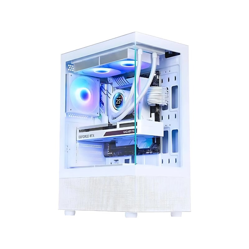 SAMA Neview 3321 Mid-Tower ATX Case White Tempered Glass - 4