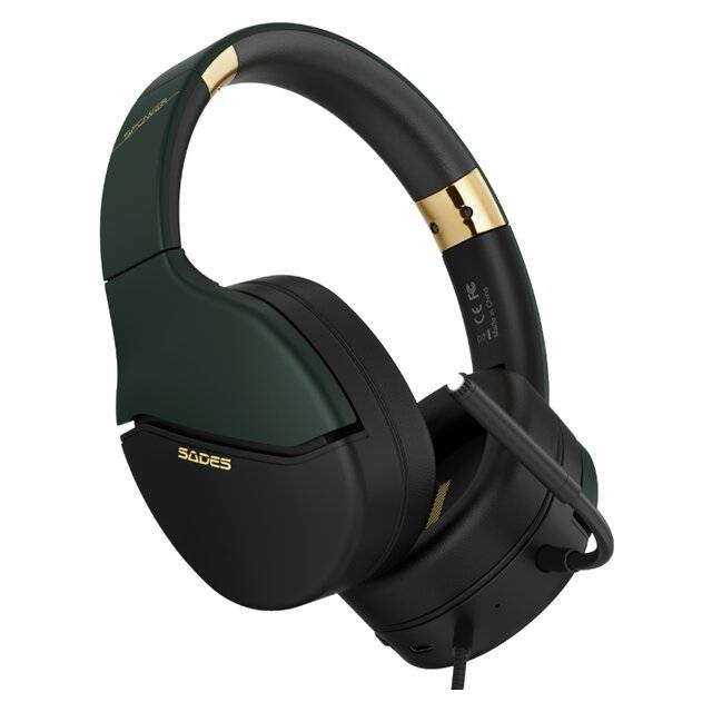 سماعات Sades SA-725 سلكية مع ميكروفون 3.5mm ذهبي - 4