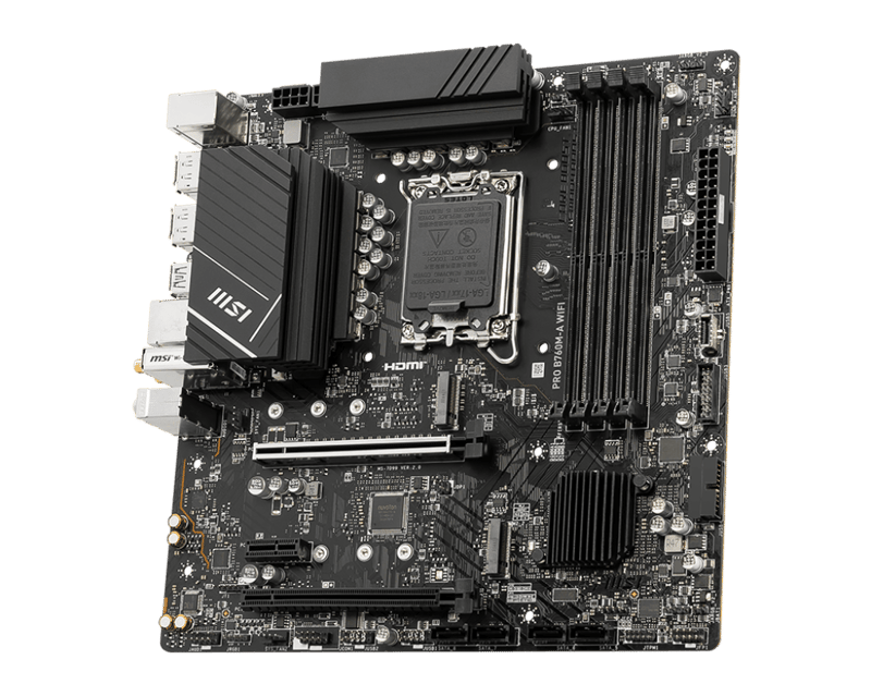 MSI PRO B760M-A B760 LGA1700 Micro-ATX Motherboard - 5