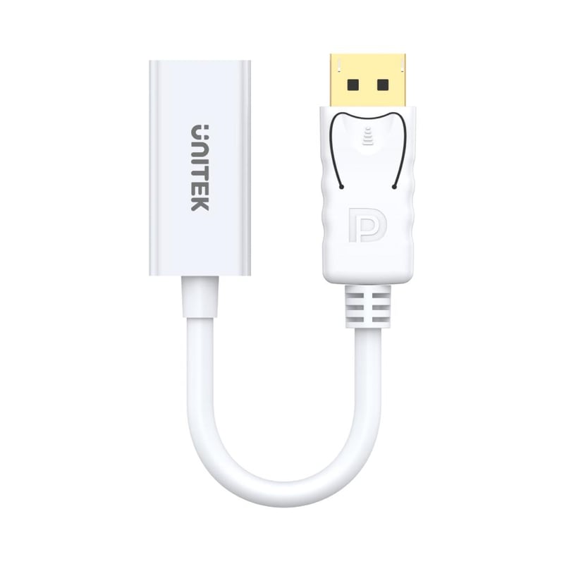 UNITEK DisplayPort to HDMI 1.4 Adapter 4K 30Hz White - 6