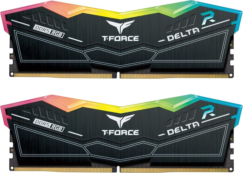 TEAMGROUP T-FORCE DELTA RGB DDR5 32GB (2x16GB) 5600MHz CL36 Desktop Memory Black - 7