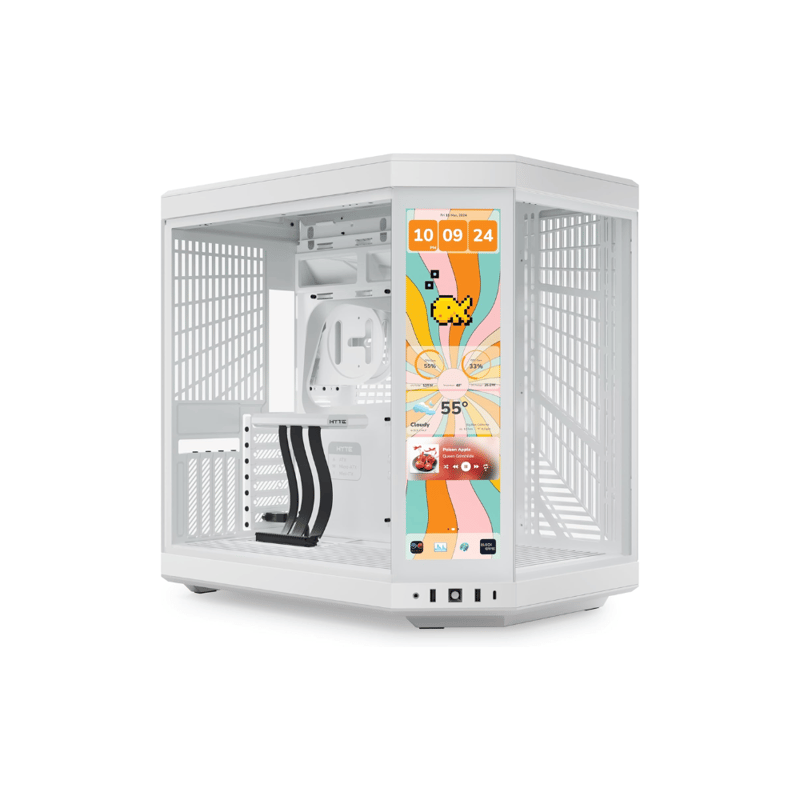 HYTE Y70 TOUCH INFINITE ATX MID TOWER CASE – SNOW WHITE - 1