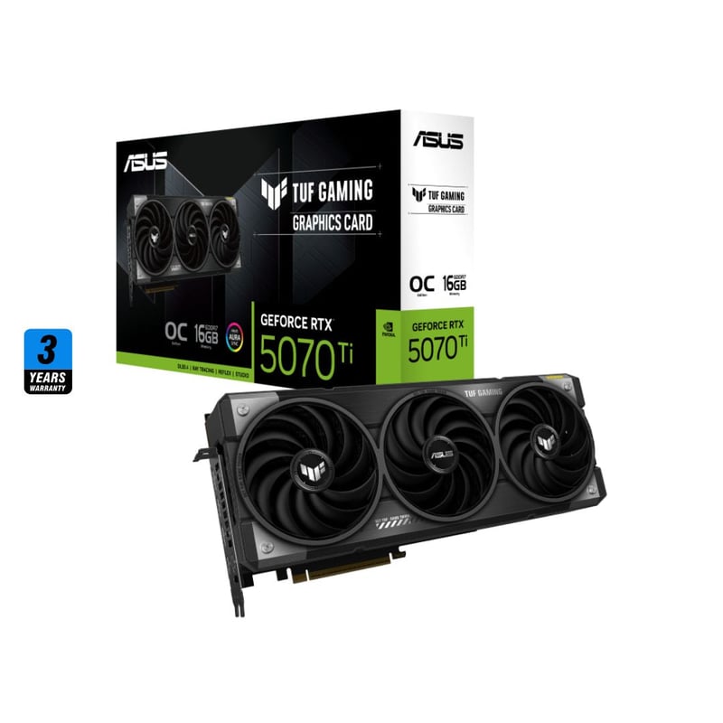 كارت شاشة ASUS TUF Gaming GeForce RTX 5070 Ti 16GB GDDR7 OC Edition - 1