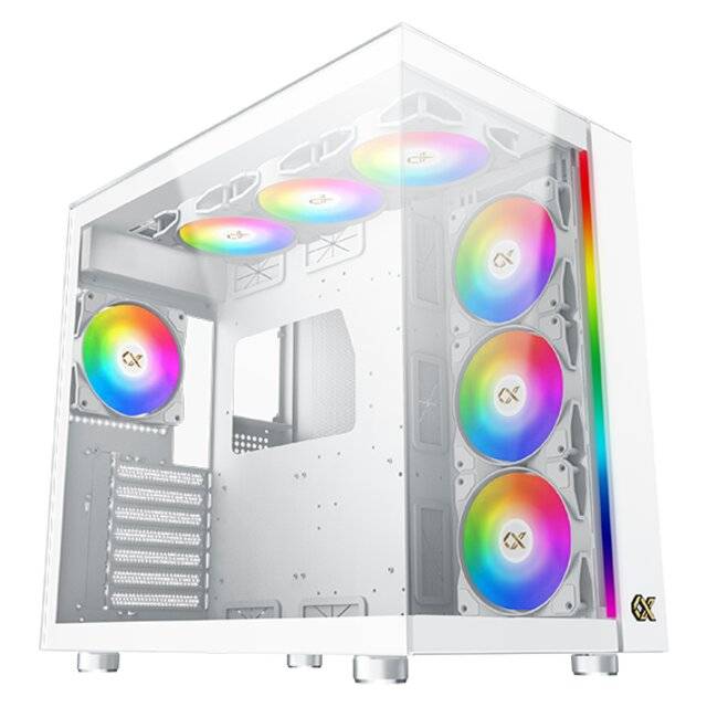 XIGMATEK Aqua Ultra Air Mid-Tower ATX Case White Tempered Glass - 6