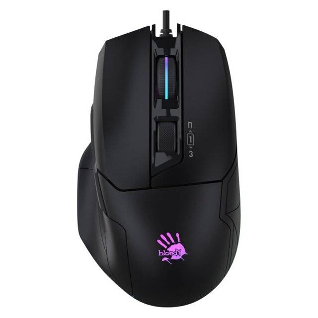 ماوس Bloody W70 Max 10000 DPI سلكي RGB أسود - 1