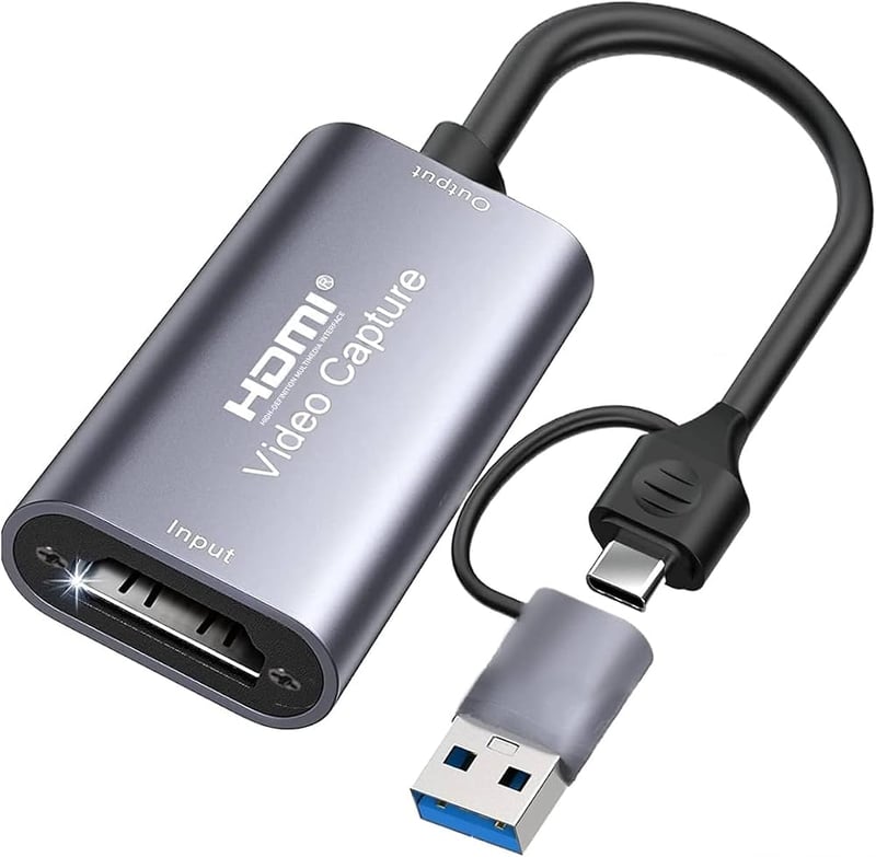 AIRSKY U9839 2-in-1 USB 3.0 & USB-C to HDMI Video Capture Card (1080P 60FPS / 4K Input) - 1
