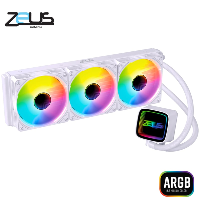 مبرد Zeus Liquid Freeze 360mm AIO سائل 280W ARGB أبيض - 1