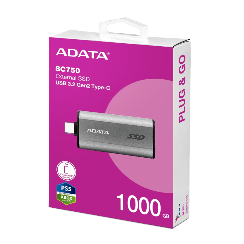 هارد خارجي ADATA SC750 1TB USB 3.2 Gen 2 1050MB/s - 10