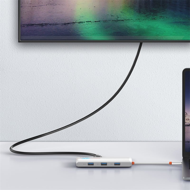 محول USB LDNIO DS-25H 5-Port USB 3.0 مع USB-C إلى HDMI 100W - 11