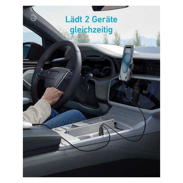 شاحن Anker PowerDrive III Duo 30W USB-C للسيارة - 2