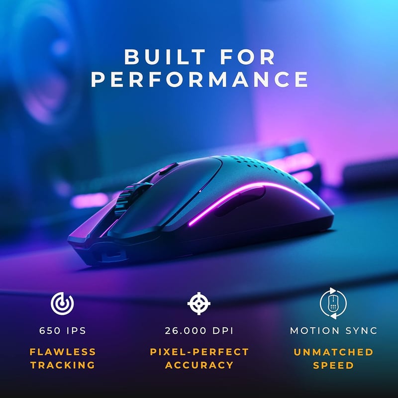 ماوس Glorious Model O 2 Mini 26000 DPI سلكي RGB أسود - 12