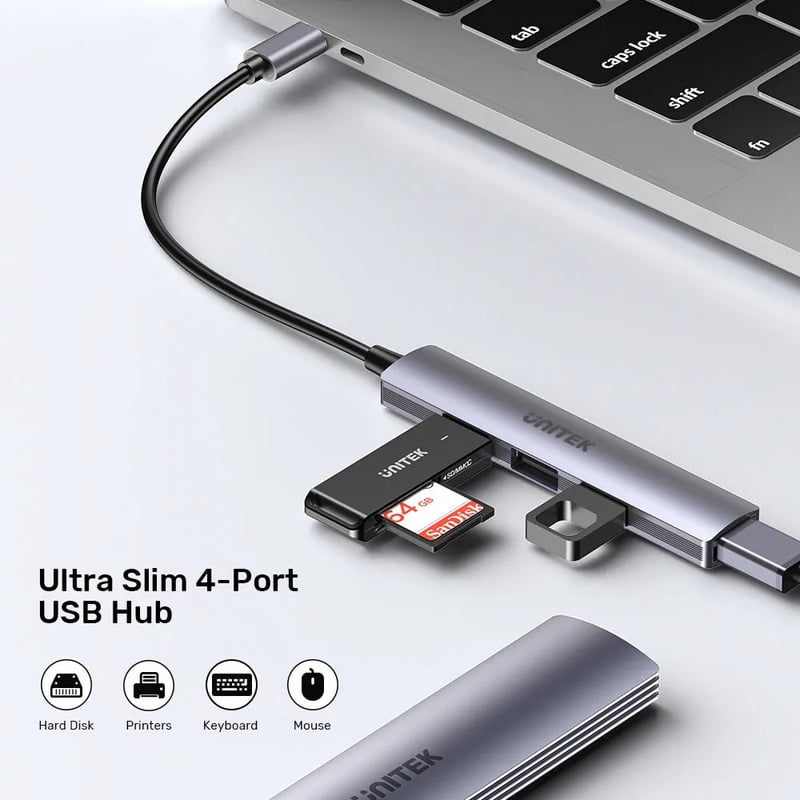 محول USB Unitek H1208B 4-Port USB-C Hub - 8