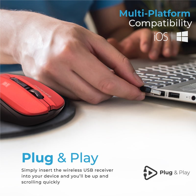 Promate Contour Wireless Mouse 1600 DPI - 2