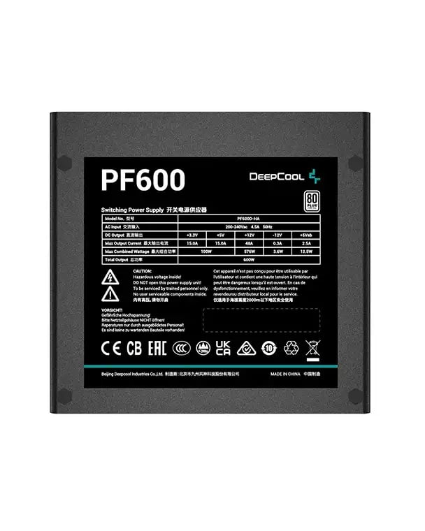 DeepCool PF600 600W 80+ Semi-Modular Power Supply - 4