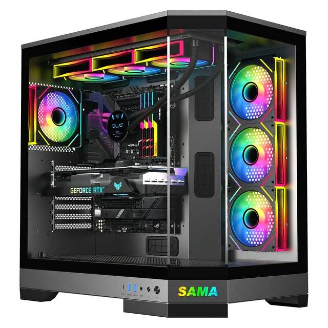 SAMA Neview 3021 Full-Tower ATX Case Black Tempered Glass - 6