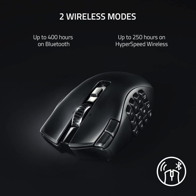Razer Naga V2 HyperSpeed Wireless MMO Mouse 30K DPI - 2