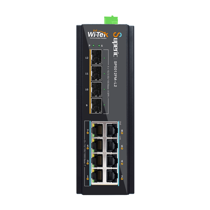 Wi-Tek SP5012FM-L2 L2 Managed Switch 8-Port Gigabit PoE+ 4-Port 10G SFP - 2