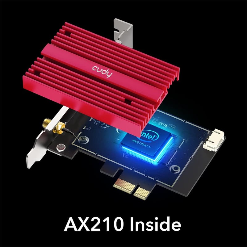 راوتر Cudy WE3000S AX5400 Wi-Fi 6E Tri-Band PCIe Bluetooth 5.3 - 5