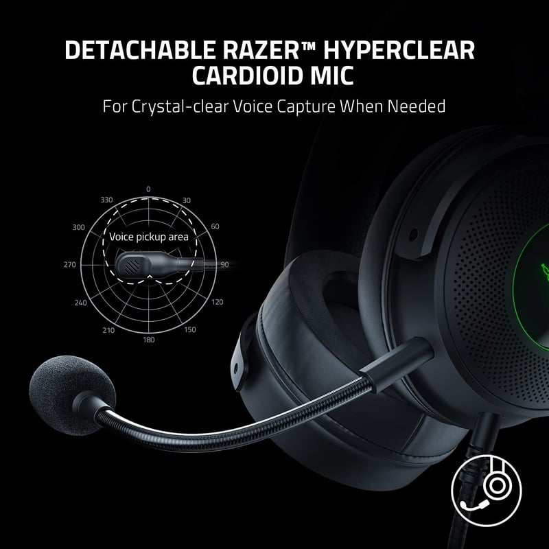 سماعات Razer Kraken V3 USB مع ميكروفون - 5