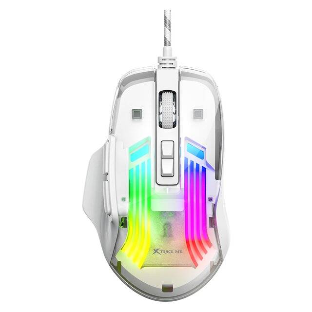 Xtrike Me GM-319 Mouse Wired 6400 DPI White RGB - 5