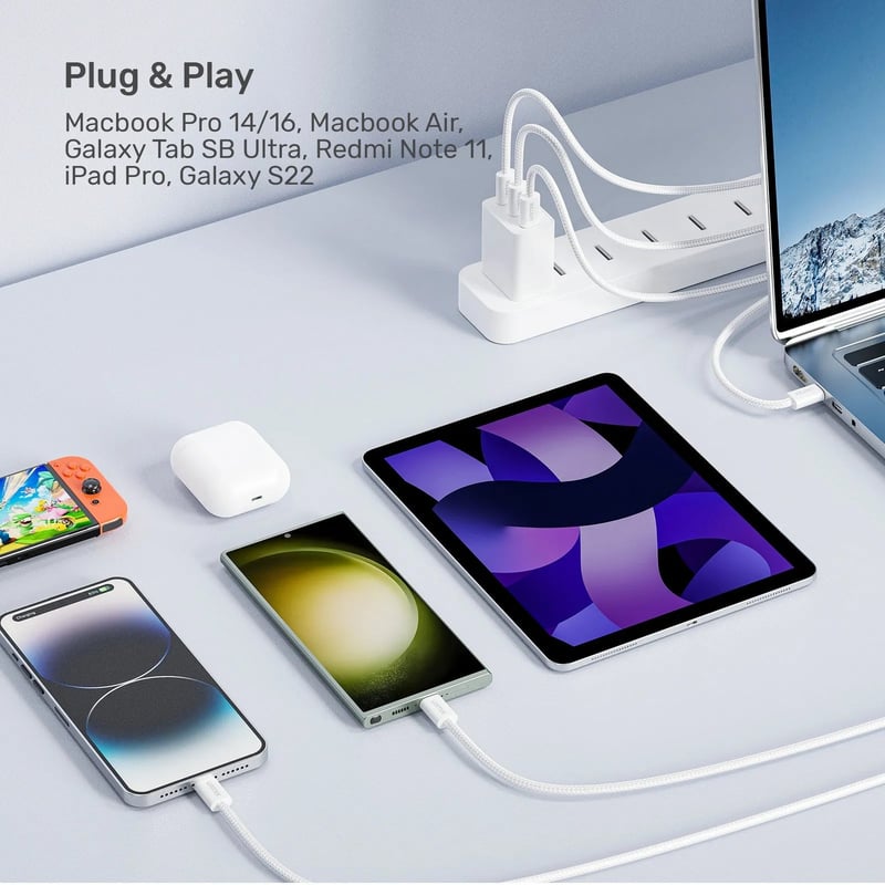 كيبل Unitek C14141A USB-C إلى USB-C 100W Magnetic 1m - 4