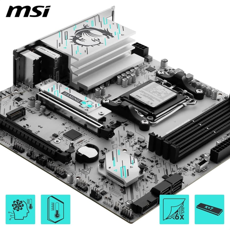 MSI B840M GAMING PLUS WIFI6E AMD AM5 DDR5 Micro-ATX Motherboard - 5
