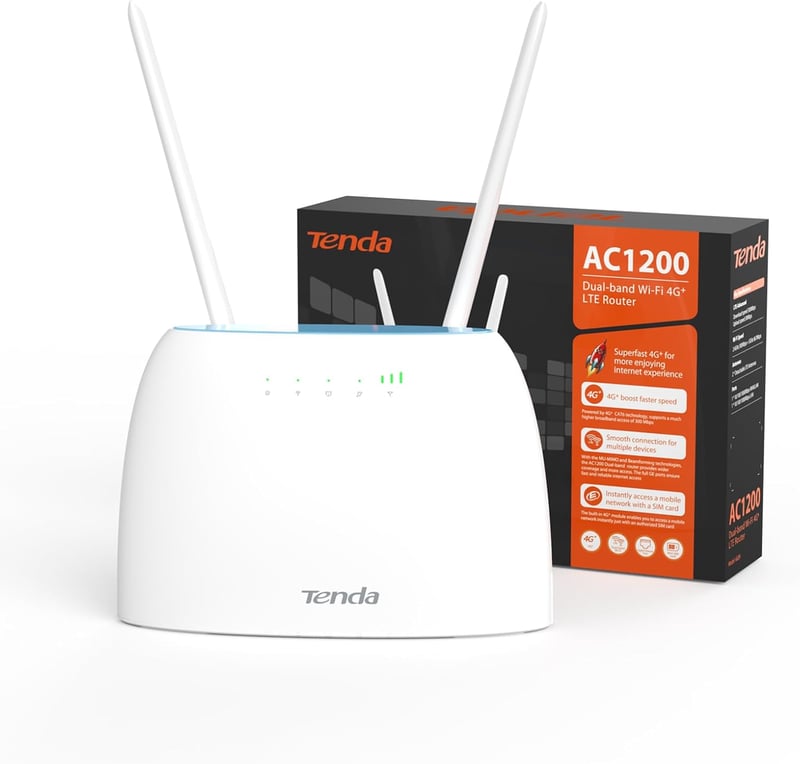 Tenda 4G09 AC1200 Dual-Band 4G+ LTE Router - 8
