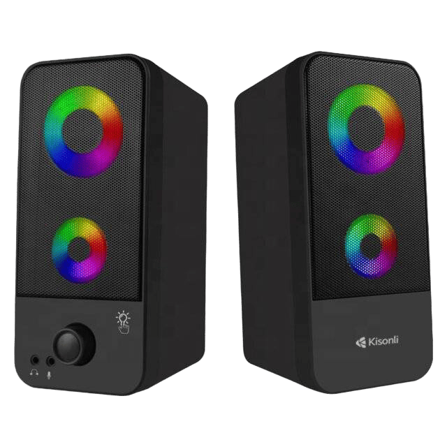 Kisonli X9 USB Speaker Black Stereo Sound - 4