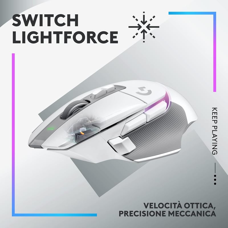 ماوس Logitech G502 X Plus 25600 DPI Lightspeed Wireless RGB أبيض - 17