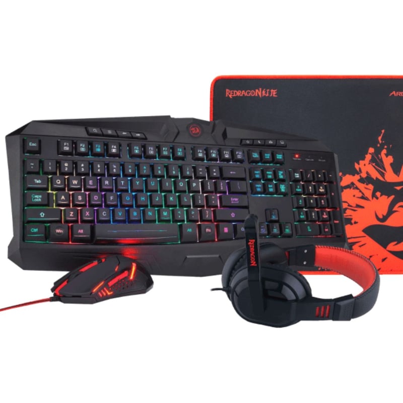 كيبورد Redragon S101-4 كامل الحجم ميمبرين سلكي RGB أسود + ماوس - 4