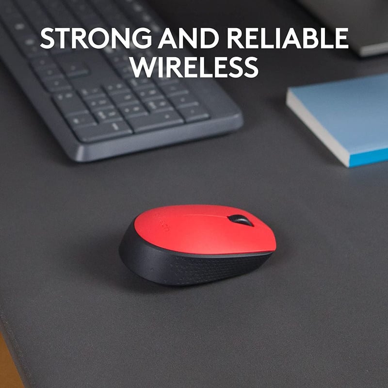 ماوس Logitech M171 1000 DPI لاسلكي وردي - 23