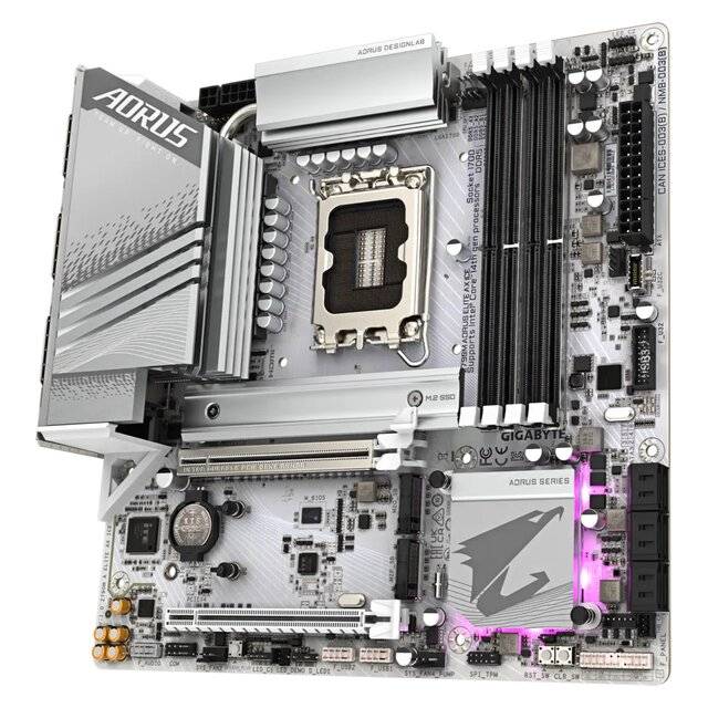 لوحة أم Gigabyte Aorus Elite Z790 LGA1700 Micro-ATX DDR5 أبيض - 1