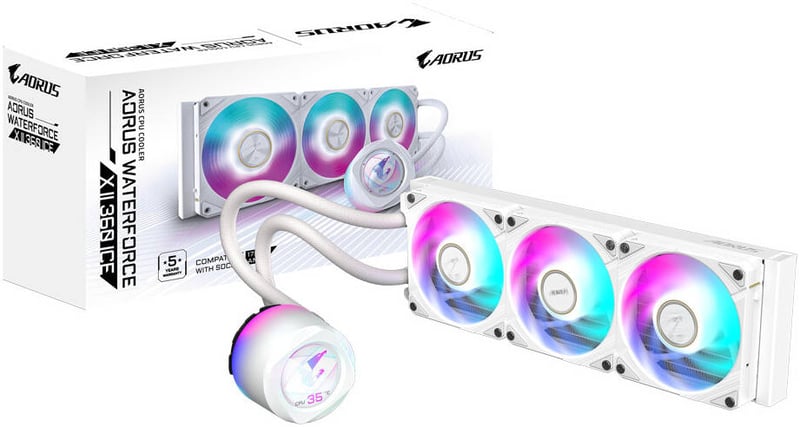 Gigabyte AORUS WATERFORCE X II 360 ICE AIO Liquid Cooler White - 5