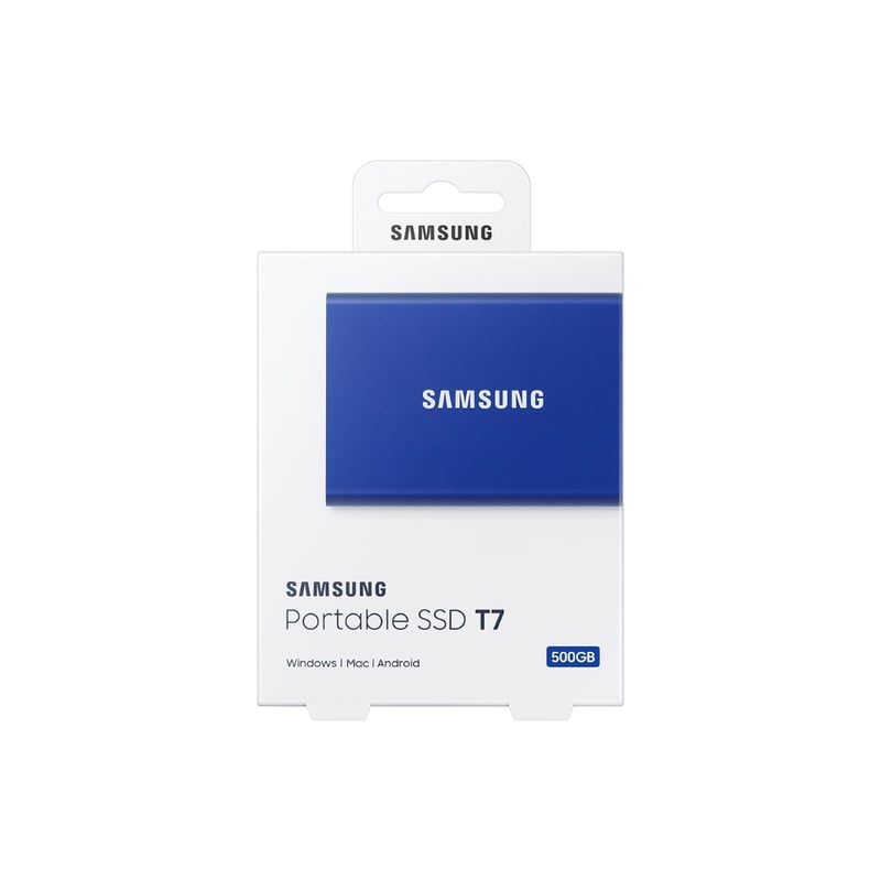 هارد خارجي Samsung T7 500GB USB 3.2 2.5 بوصة أزرق - 1
