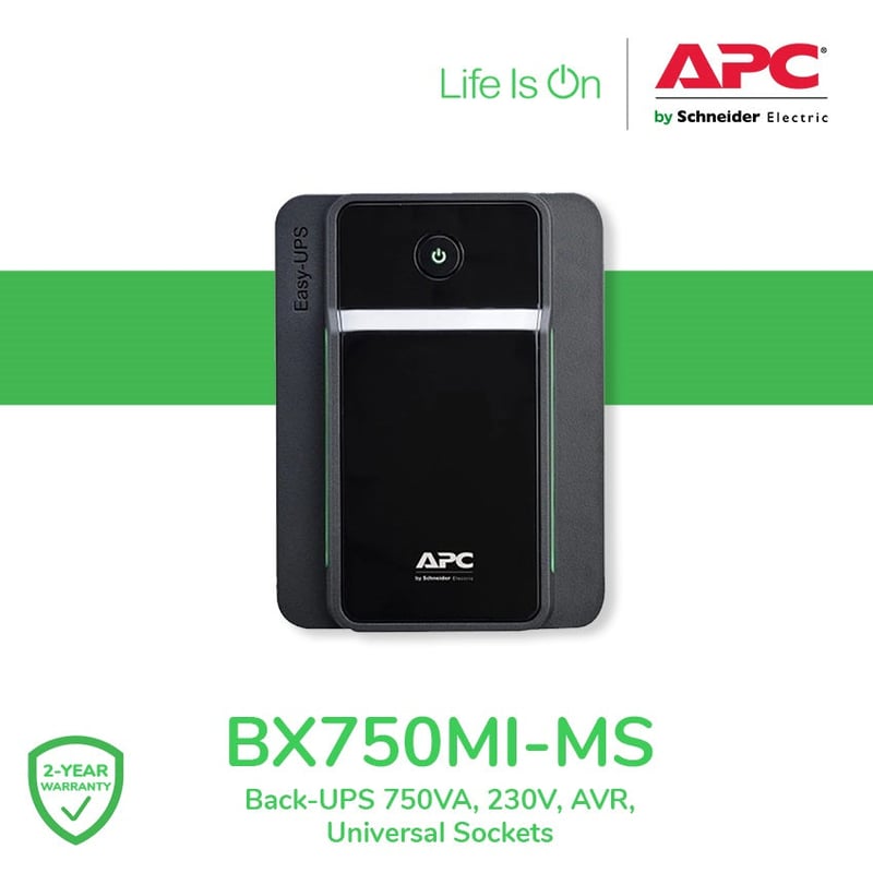 يو بي إس APC Back-UPS 750VA 410W أوفلاين 4 منافذ IEC - 1