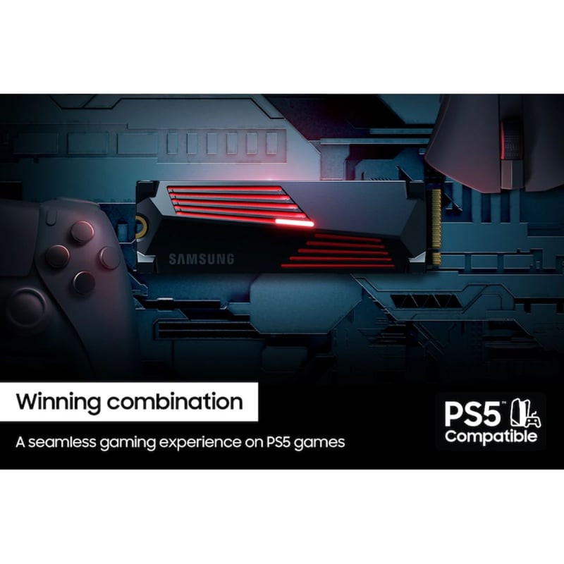 SAMSUNG 990 PRO SSD 1TB PCIe Gen 4 , Heatsink , NVMe - 5