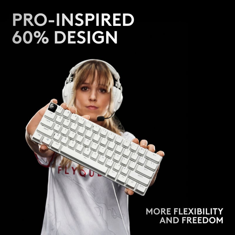 كيبورد Logitech G Pro X 60% Optical-Mechanical لاسلكي RGB أسود - 10