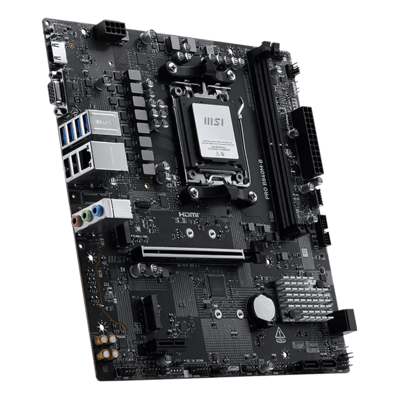 MSI PRO B840M-B AMD AM5 DDR5 Micro-ATX Motherboard - 3