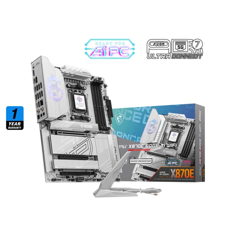 لوحة أم MSI MPG X870E Edge Ti WiFi AM5 ATX DDR5 - 1