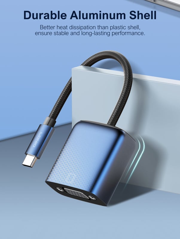 محول USB محول USB LDNIO HD-11C من USB-C إلى VGA 1080P@60Hz - 3