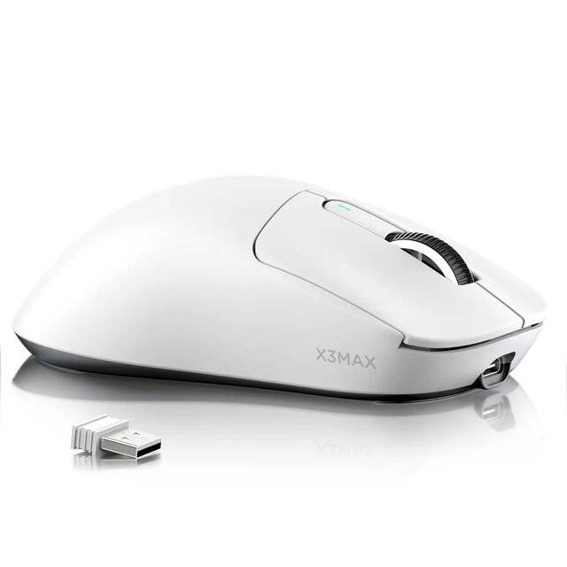 ماوس Attack Shark X3MAX 42000 DPI Dual Mode 2.4G Bluetooth أبيض - 1