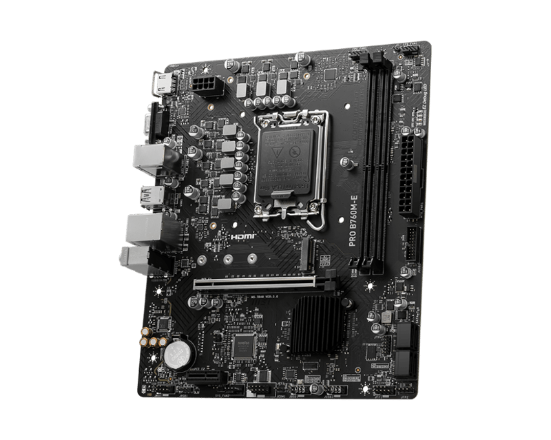 لوحة أم MSI B760M-E Pro B760 LGA1700 Micro-ATX DDR5 - 13