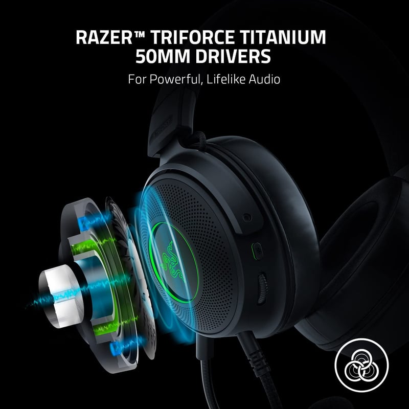 سماعات Razer Kraken V3 USB مع ميكروفون - 6