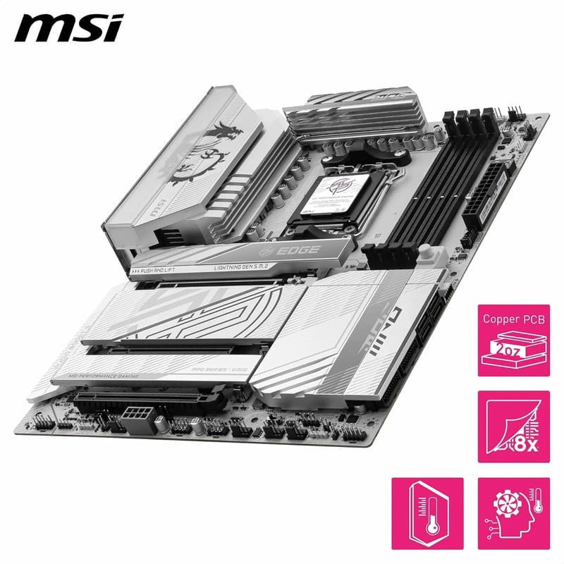 MSI MPG X870E EDGE TI WIFI AMD X870E AM5 ATX Motherboard - 2
