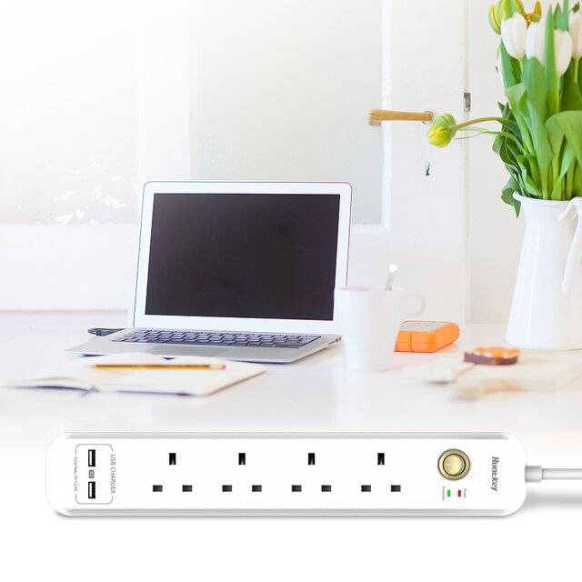 شاحن Huntkey SUC507 3250W 4 منافذ 2 USB كيبل 2m - 3