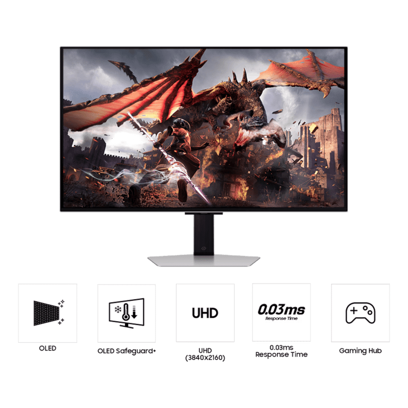 شاشة Samsung Odyssey G80SD 32″ 3840x2160 240Hz QD-OLED - 8