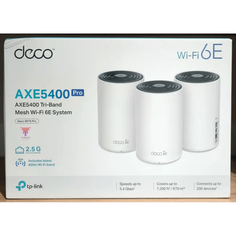TP-Link Deco XE75 Pro AXE5400 3-Pack Tri-Band WiFi 6E Mesh Router - 2